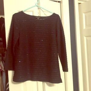 Banana Republic striped sequin sweater